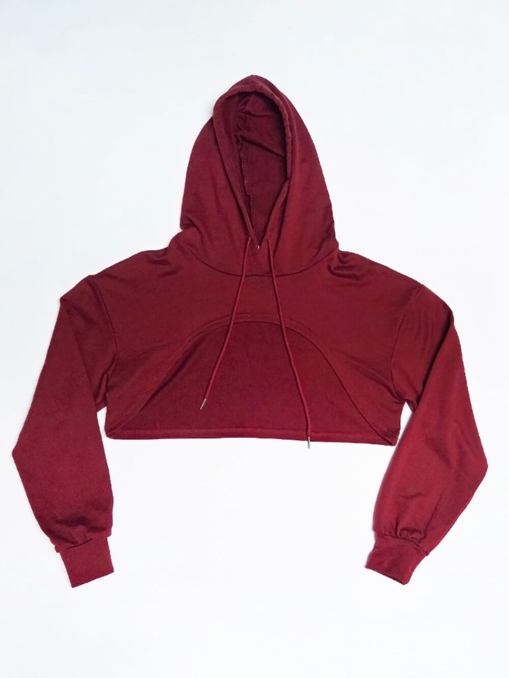 Essential  |  Women's Long Sleeve Super Cropped Hoodie Drawstring Shrug